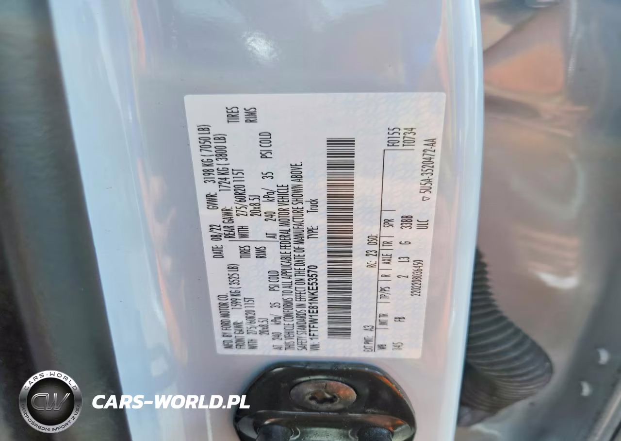 2022 Ford F150 Supercrew VIN:1FTFW1E81NKE53570 - 12
