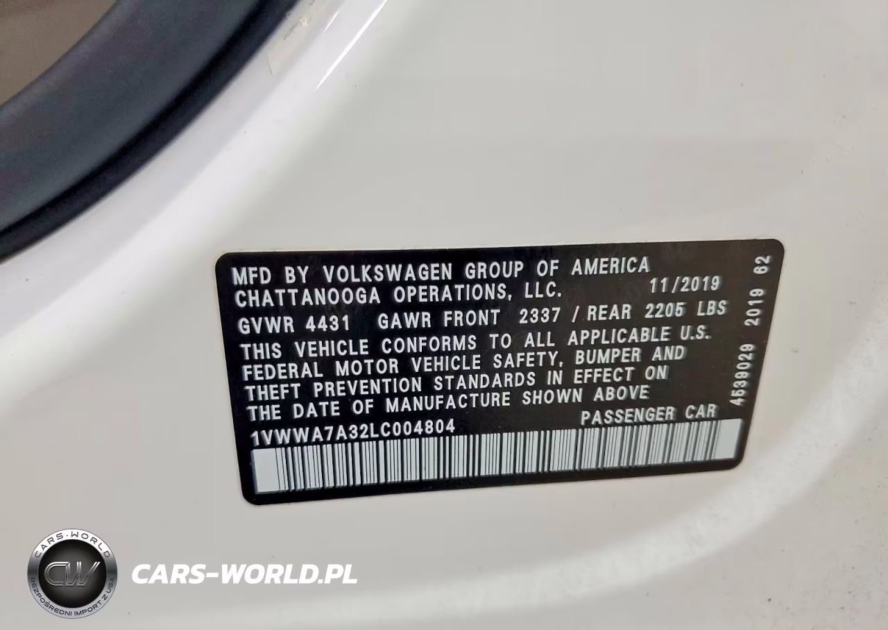 2020 Volkswagen Passat Se VIN:1VWWA7A32LC004804 - 12