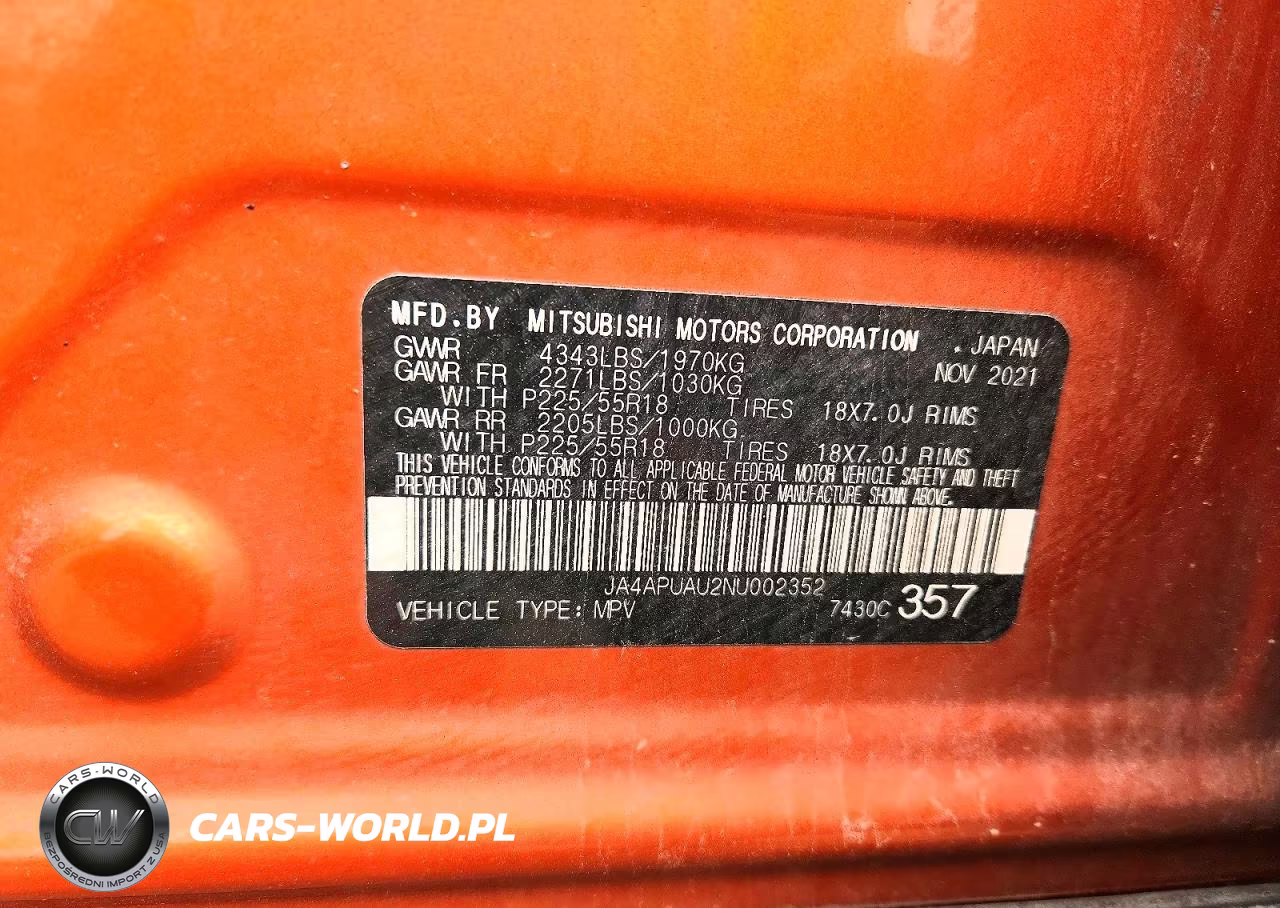2022 Mitsubishi Outlander Sport Es VIN:JA4APUAU2NU002352 - 14