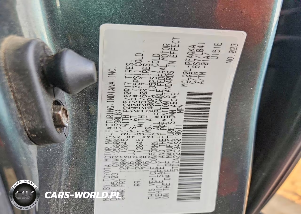2004 Toyota Sienna Xle 7 Passenger VIN:5TDZA22C94S019611 - 13