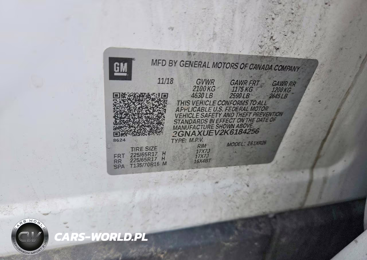 2019 Chevrolet Equinox Lt VIN:2GNAXUEV2K6184256 - 12