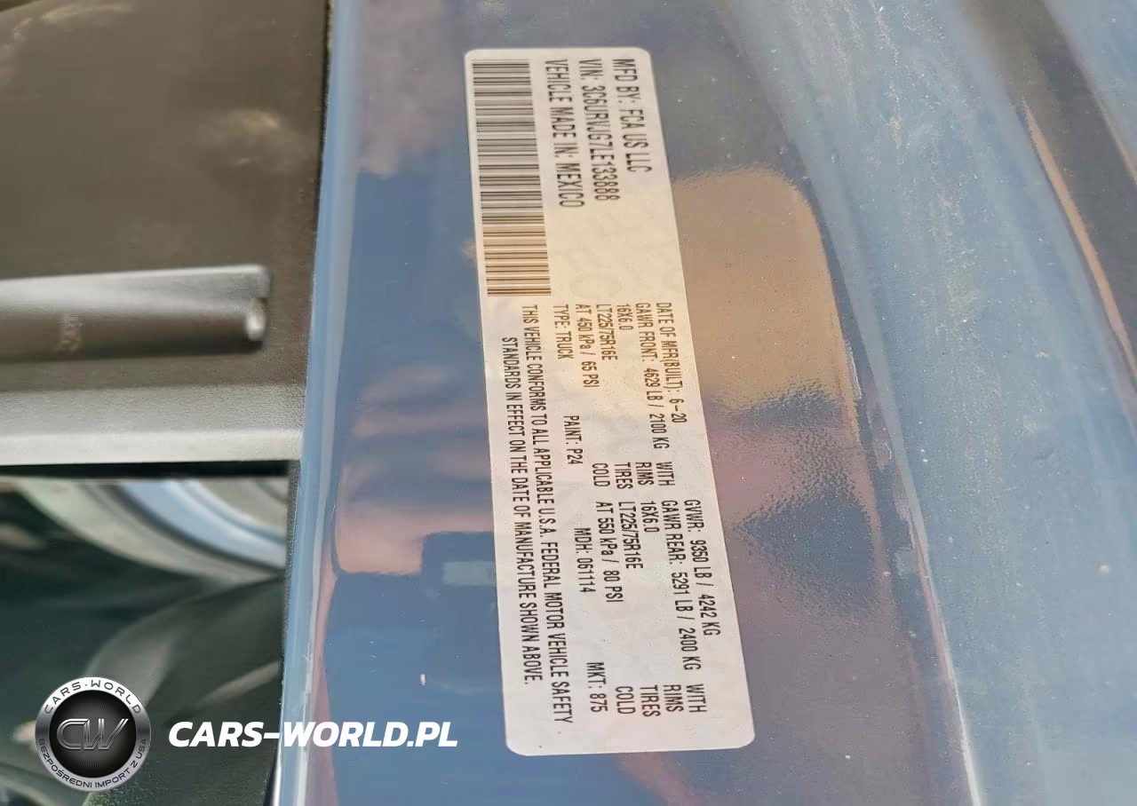 2020 Ram Promaster 3500 3500 High VIN:3C6URVJG7LE133888 - 13