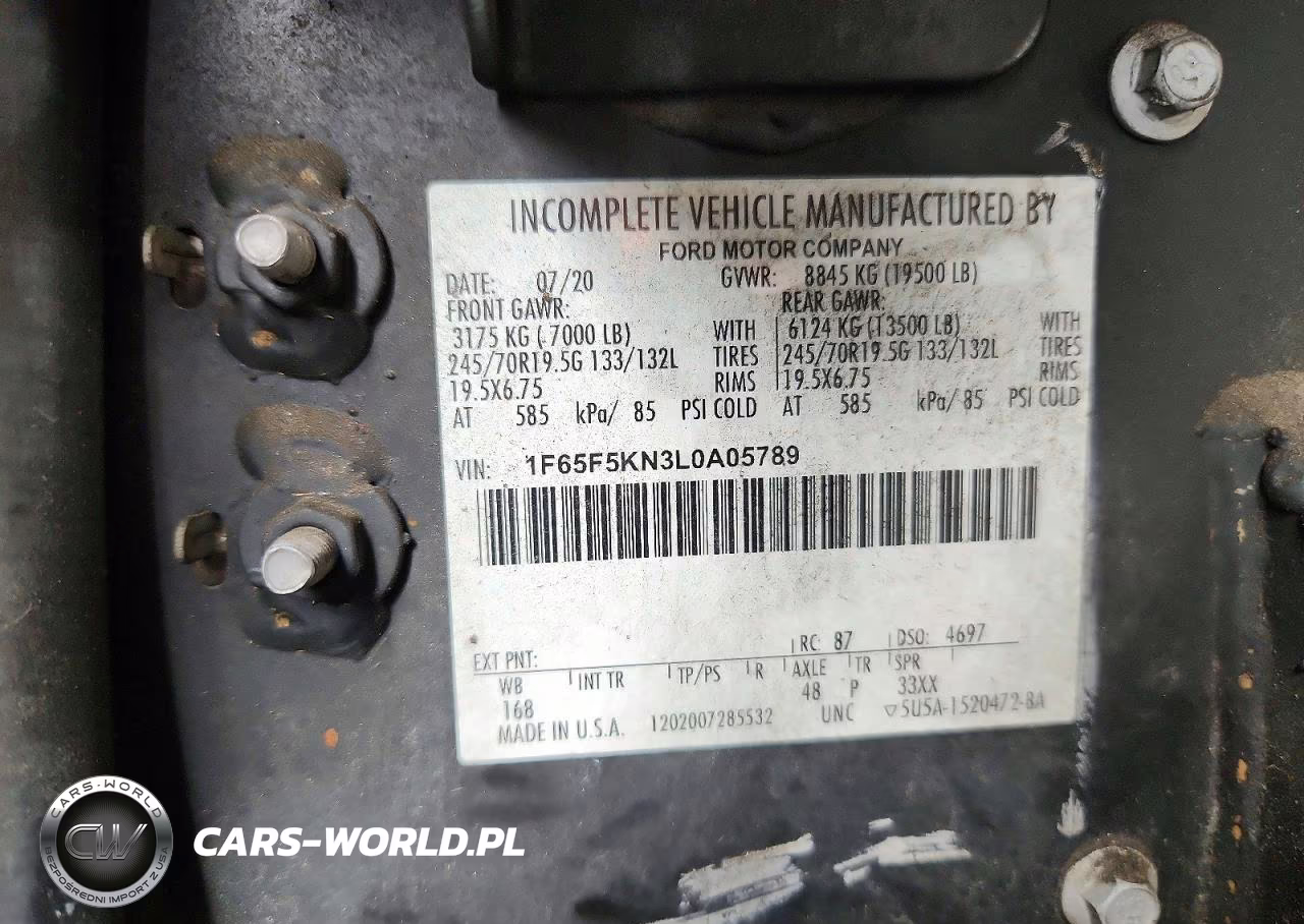 2020 Ford F59 VIN:1F65F5KN3L0A05789 - 13