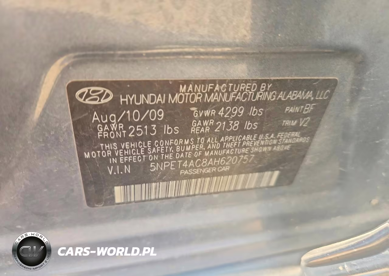 2010 Hyundai Sonata Gls VIN:5NPET4AC8AH620757 - 12