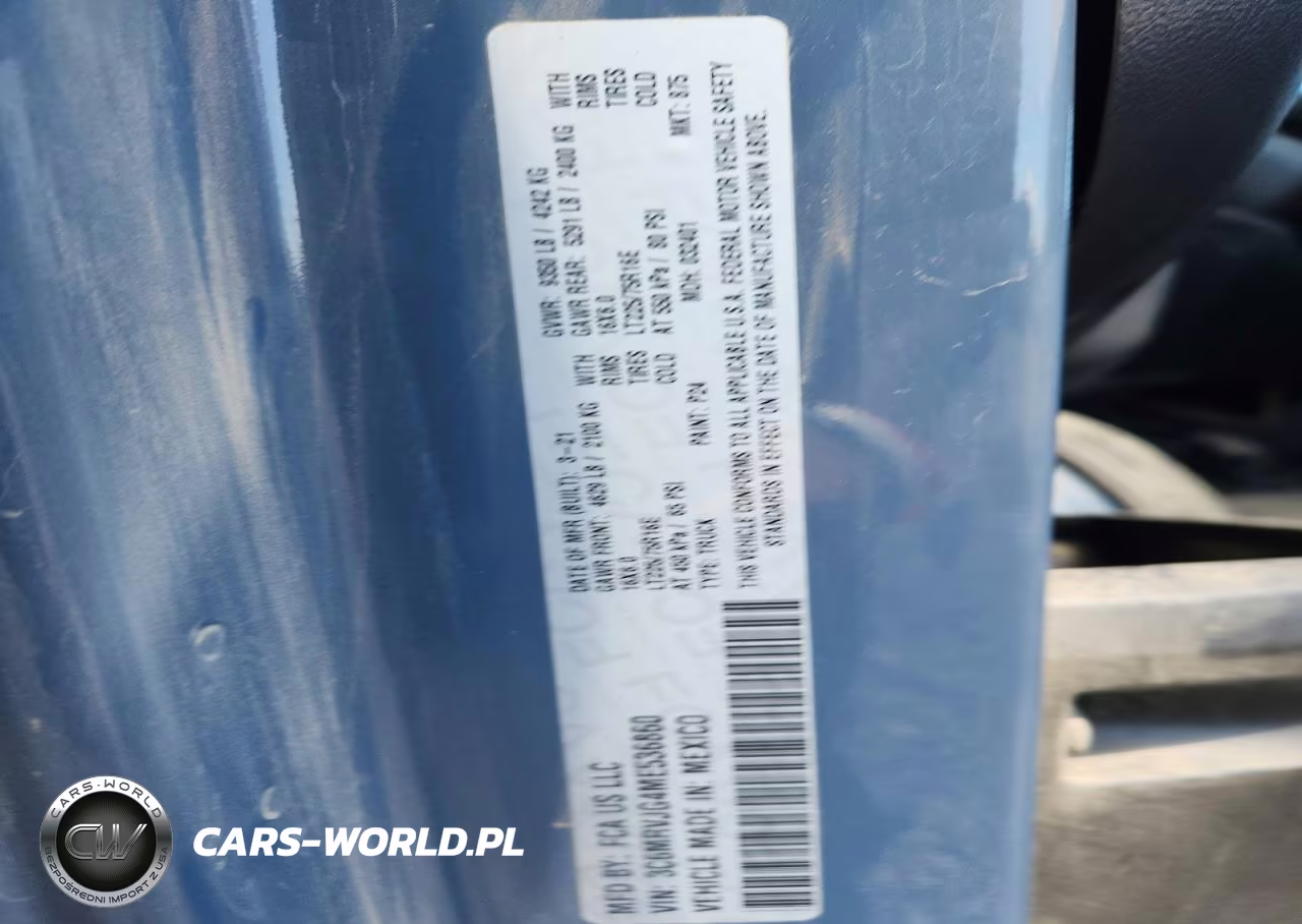 2021 Ram Promaster 3500 3500 High VIN:3C6MRVJG4ME536860 - 13