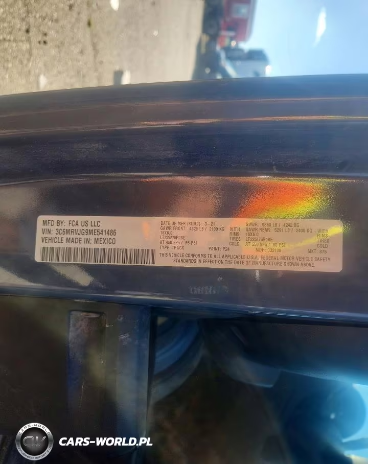 2021 Ram Promaster 3500 Delivery Van VIN:3C6MRVJG9ME541486 - 12