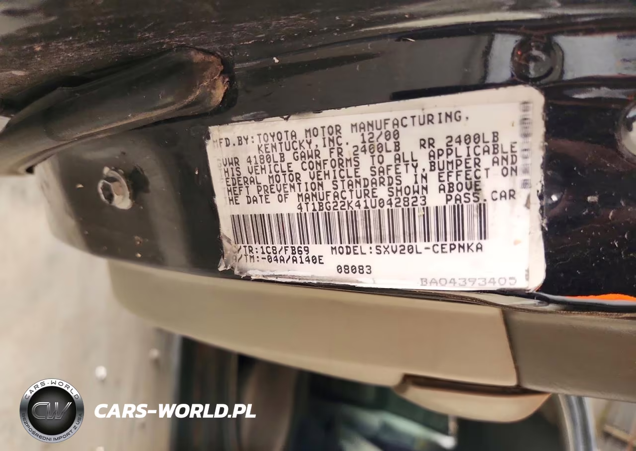 2001 Toyota Camry Le VIN:4T1BG22K41U042823 - 12