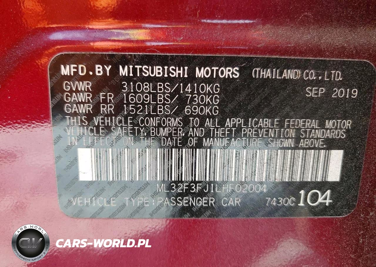 2020 Mitsubishi Mirage G4 Es VIN:ML32F3FJ1LHF02004 - 12