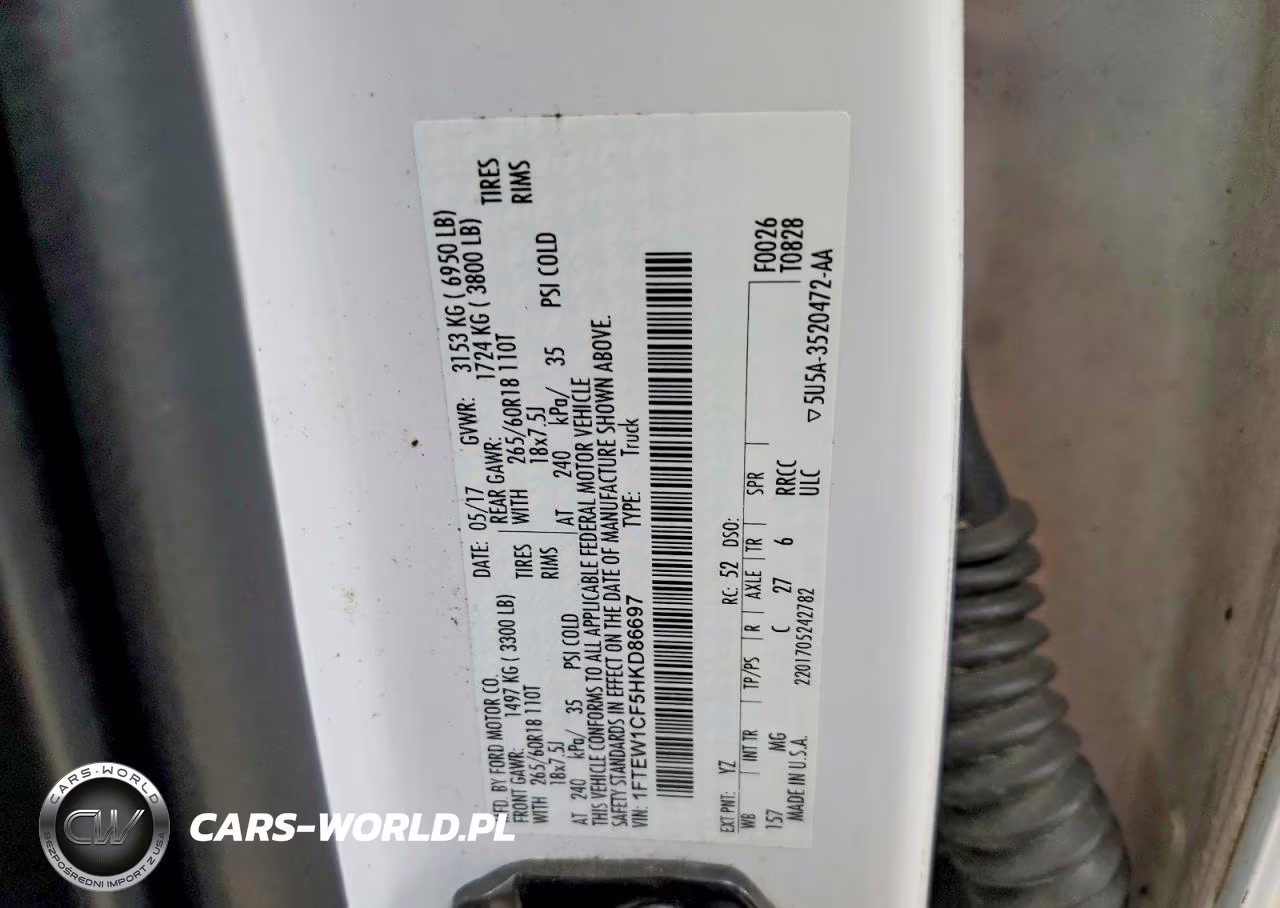 2017 Ford F150 Supercrew VIN:1FTEW1CF5HKD86697 - 12