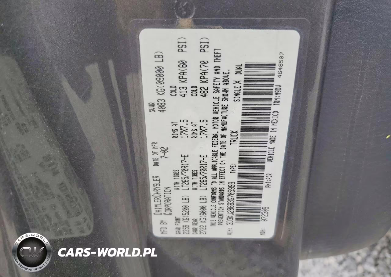 2003 Dodge Ram 2500 St VIN:3D3KU28683G705993 - 13