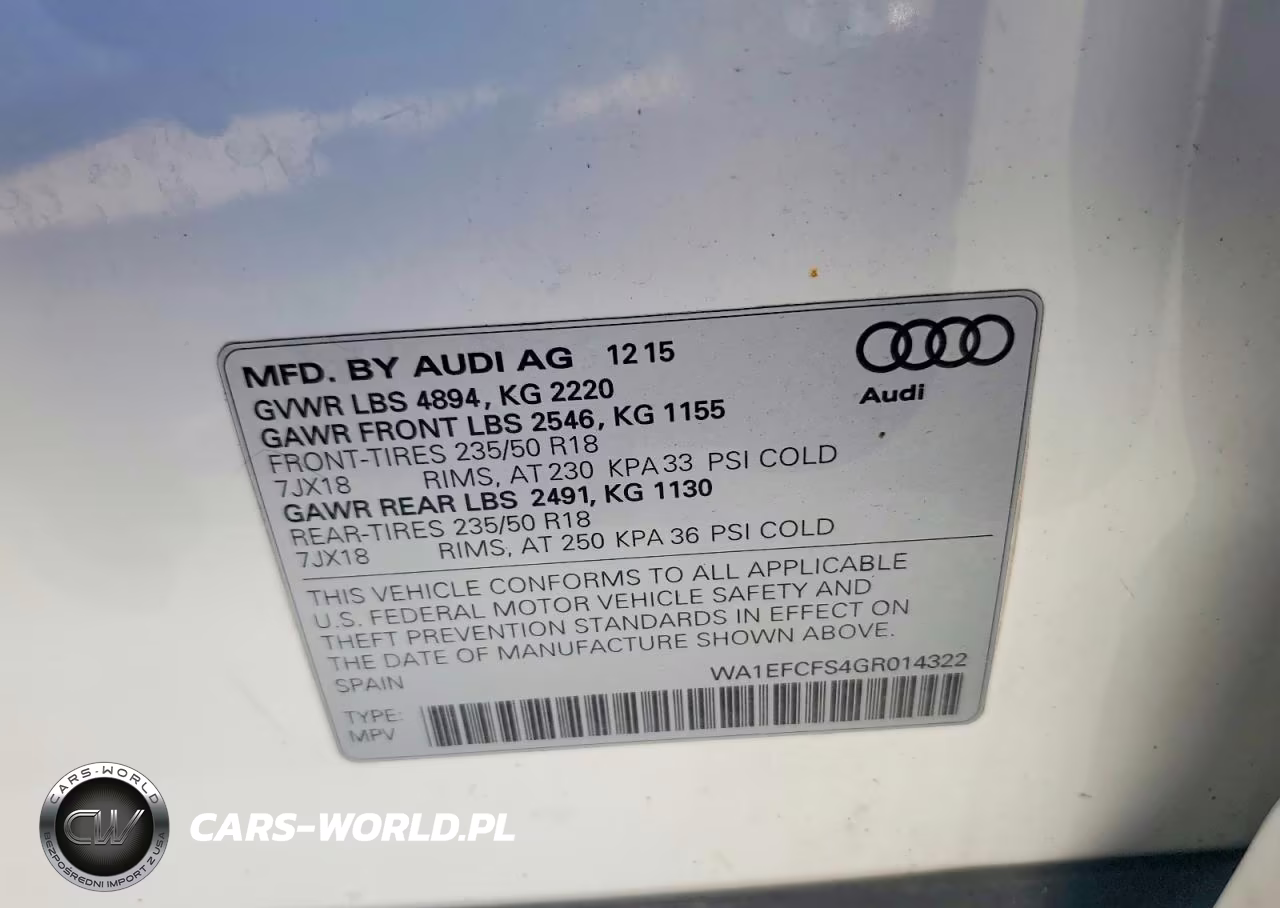 2016 Audi Q3 Premium Plus VIN:WA1EFCFS4GR014322 - 14