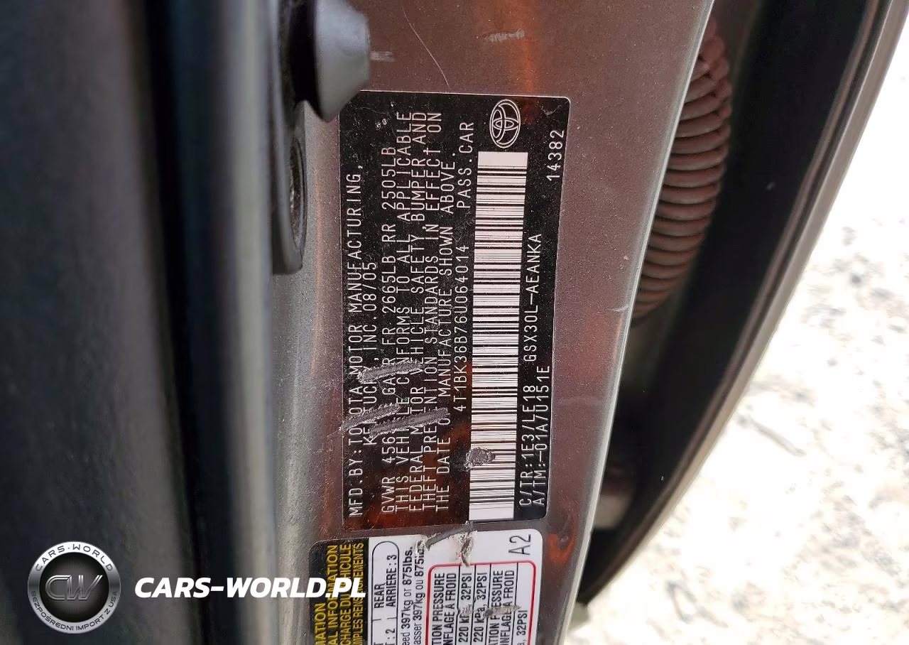 2006 Toyota Avalon Touring VIN:4T1BK36B76U064014 - 13