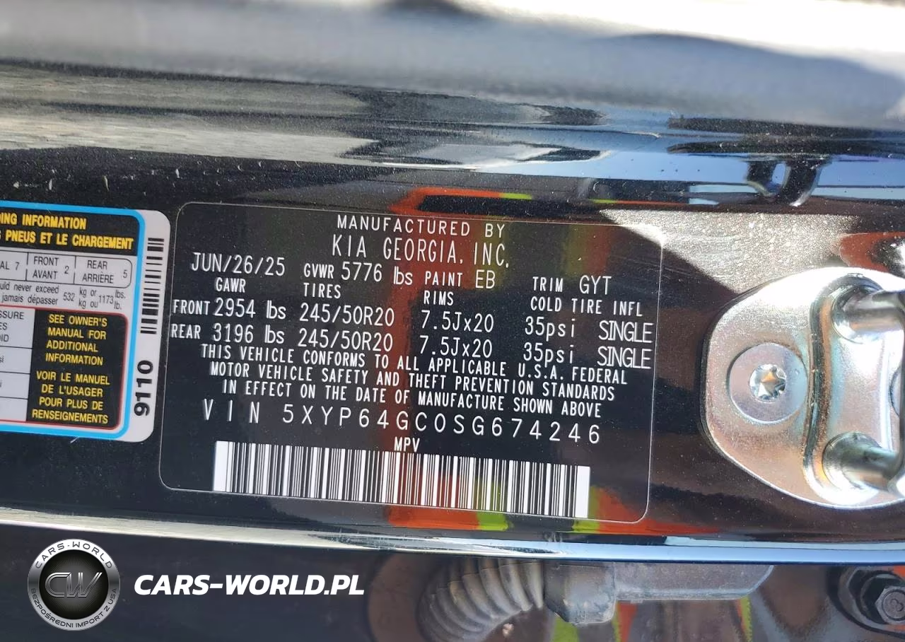 2025 Kia Telluride S VIN:5XYP64GC0SG674246 - 14