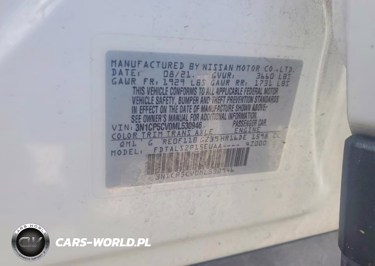 2021 Nissan Kicks Sv VIN:3N1CP5CV0ML530946 - 13