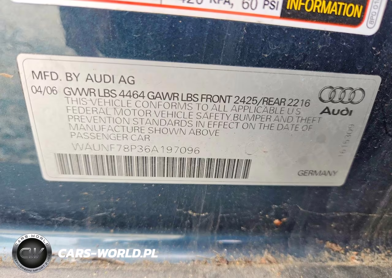 2006 Audi A3 2.0 Premium VIN:WAUNF78P36A197096 - 12