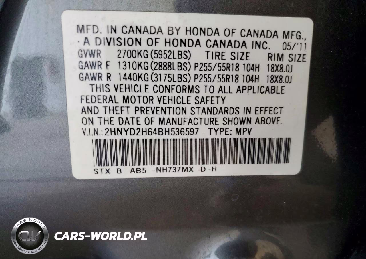 2011 Acura Mdx Technology VIN:2HNYD2H64BH536597 - 13