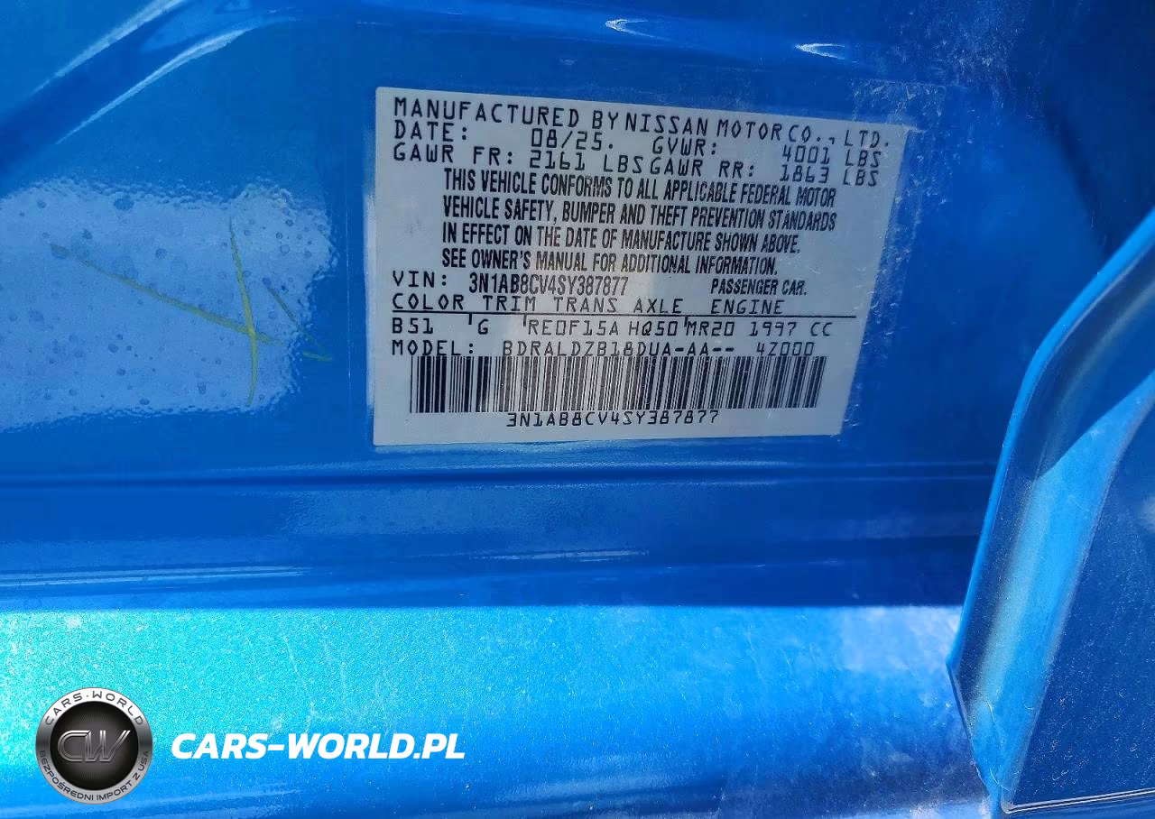 2025 Nissan Sentra Sv VIN:3N1AB8CV4SY387877 - 13