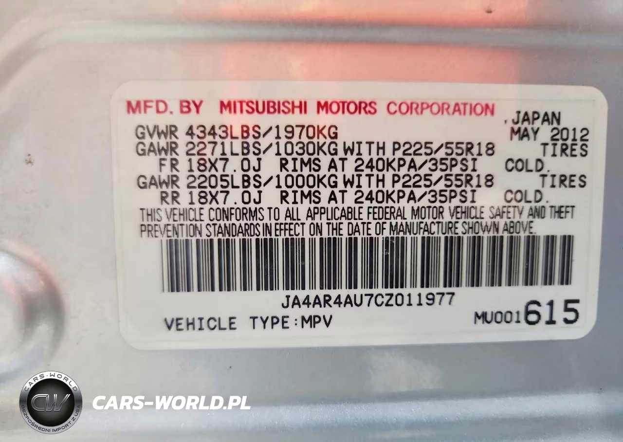2012 Mitsubishi Outlander Sport Se VIN:JA4AR4AU7CZ011977 - 14