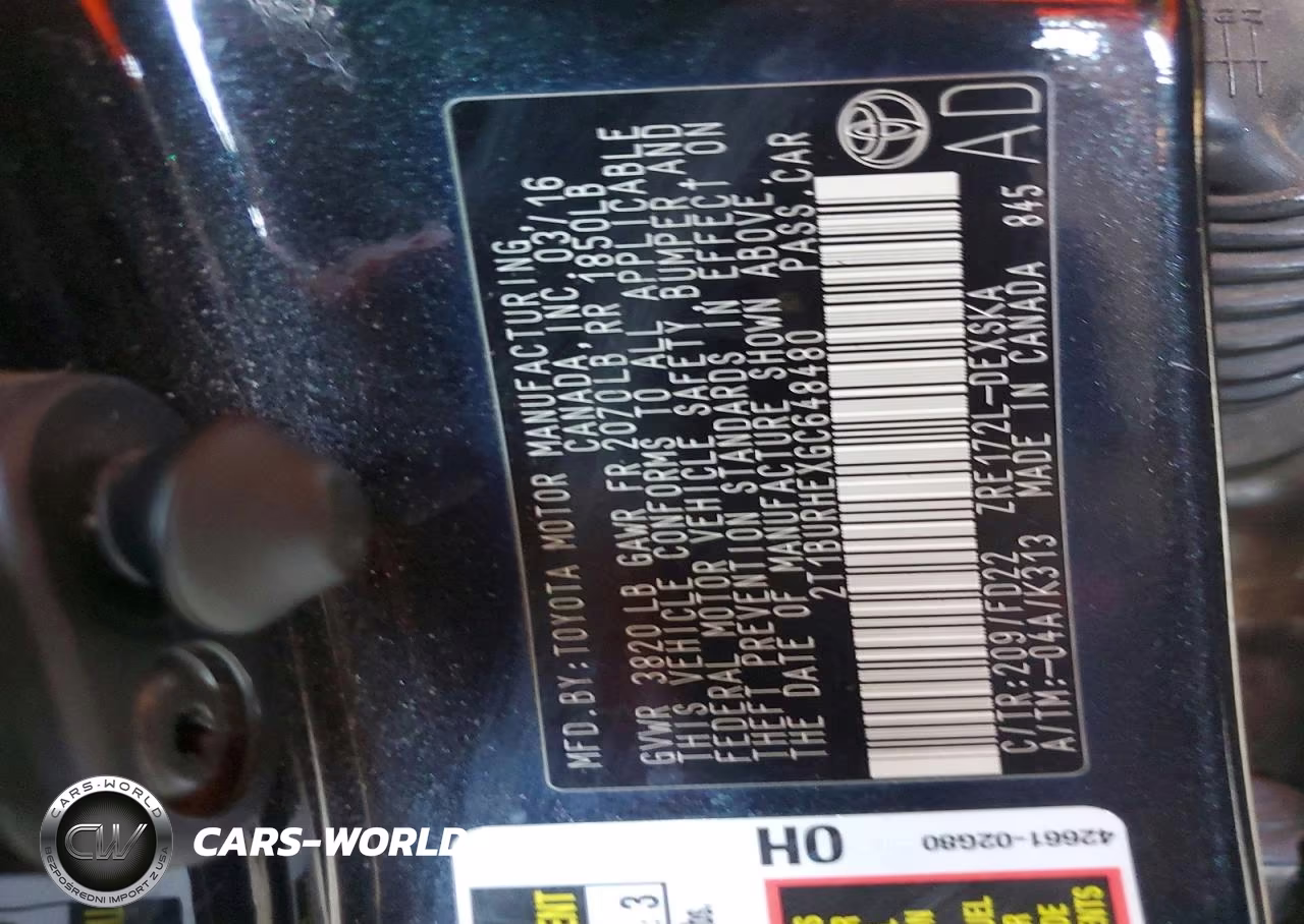 2016 Toyota Corolla S Plus VIN:2T1BURHEXGC648480 - 12