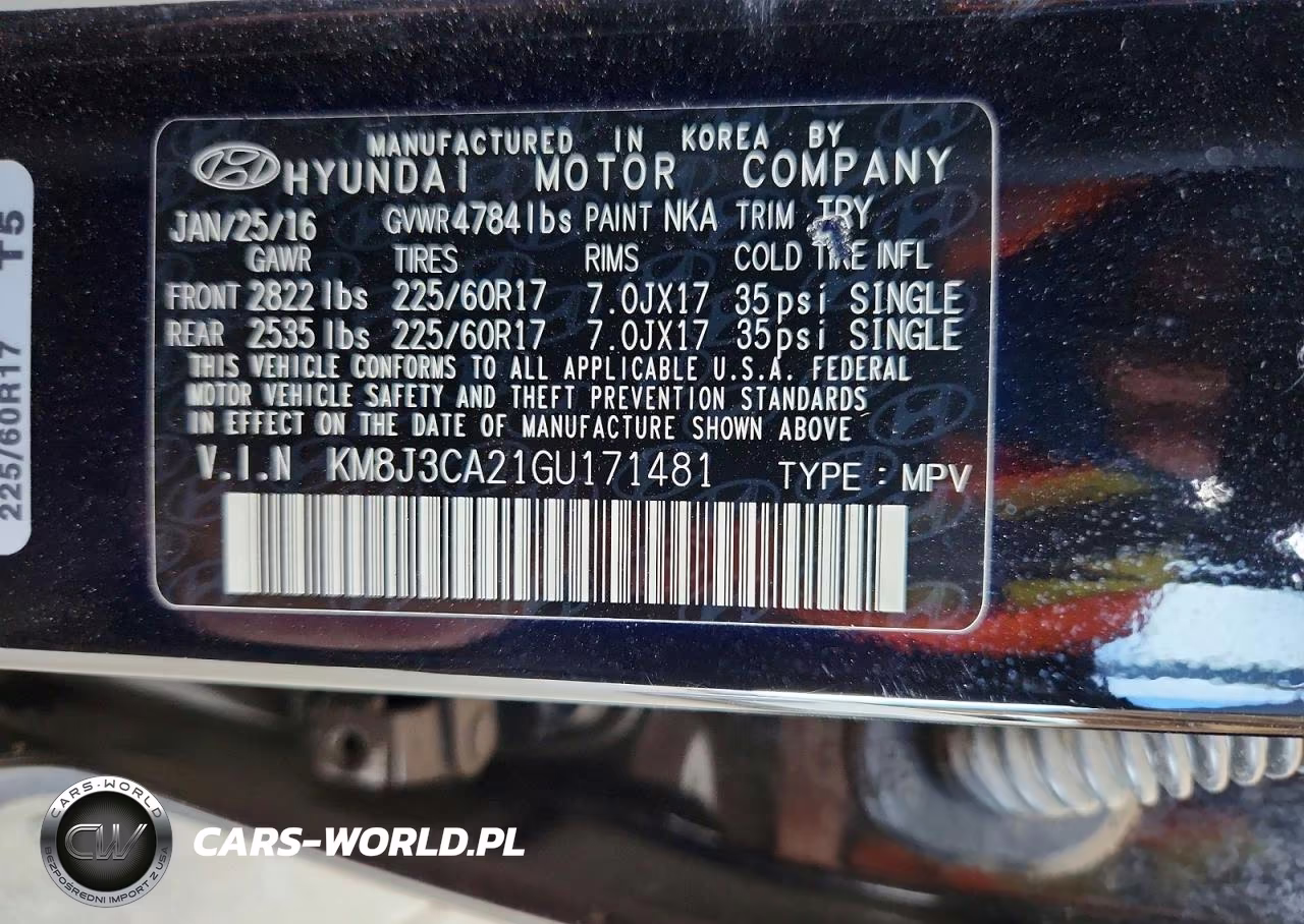 2016 Hyundai Tucson Eco VIN:KM8J3CA21GU171481 - 13