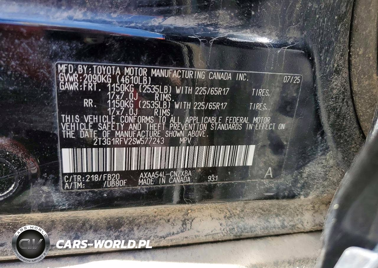 2025 Toyota Rav4 Le VIN:2T3G1RFV2SW577243 - 12