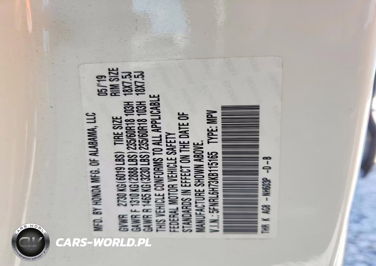 2019 Honda Odyssey Exl VIN:5FNRL6H73KB115165 - 13