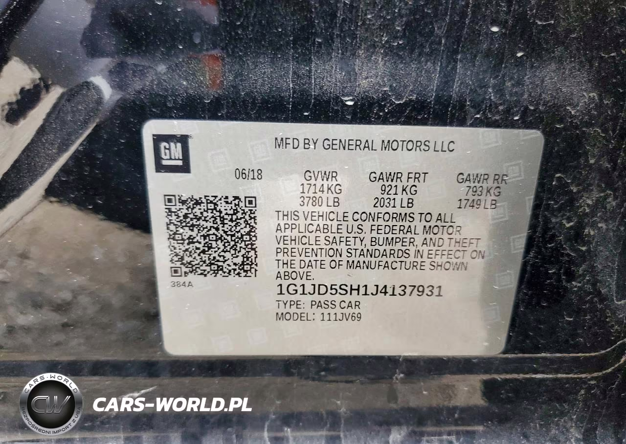 2018 Chevrolet Sonic Lt VIN:1G1JD5SH1J4137931 - 12
