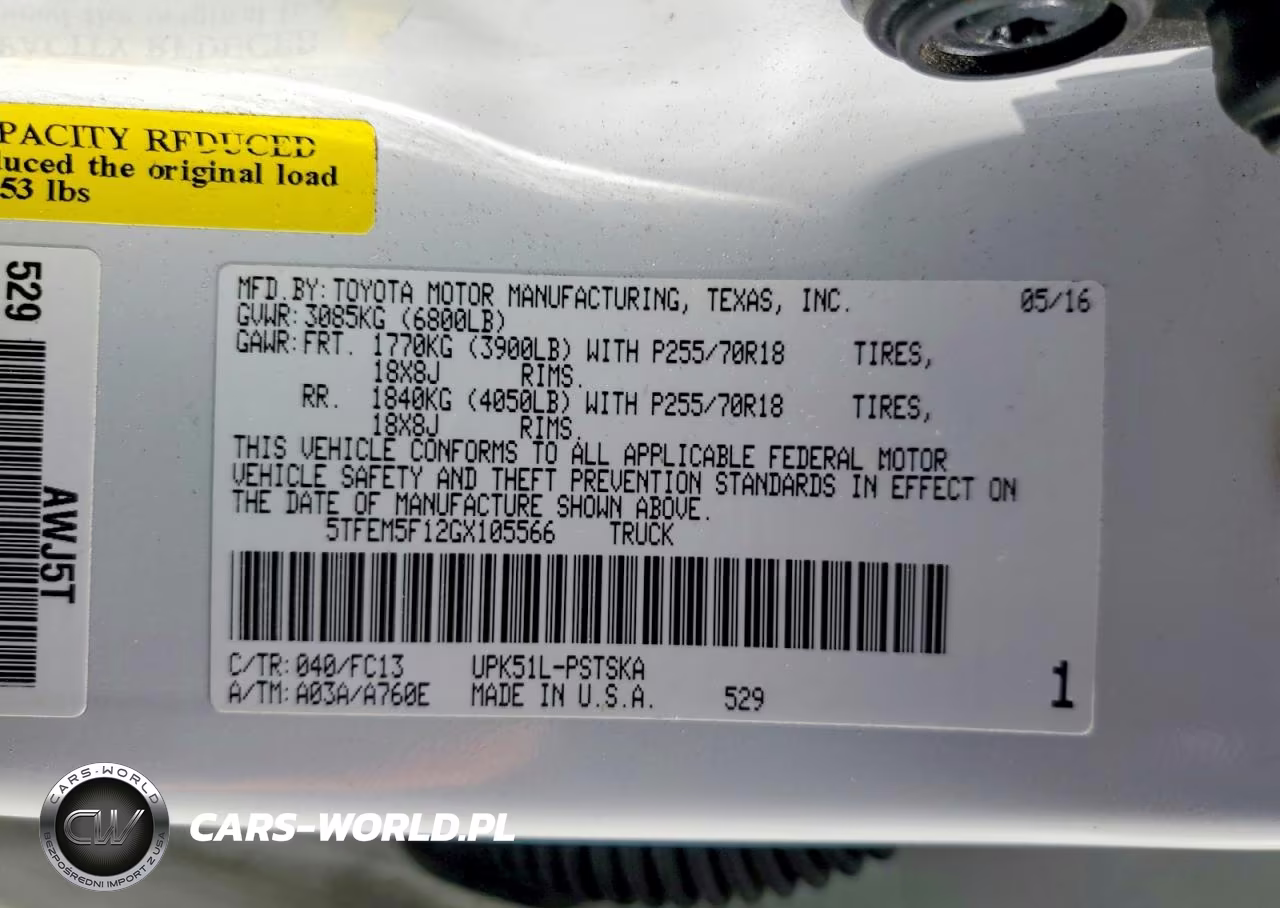 2016 Toyota Tundra Crewmax Sr5 VIN:5TFEM5F12GX105566 - 12