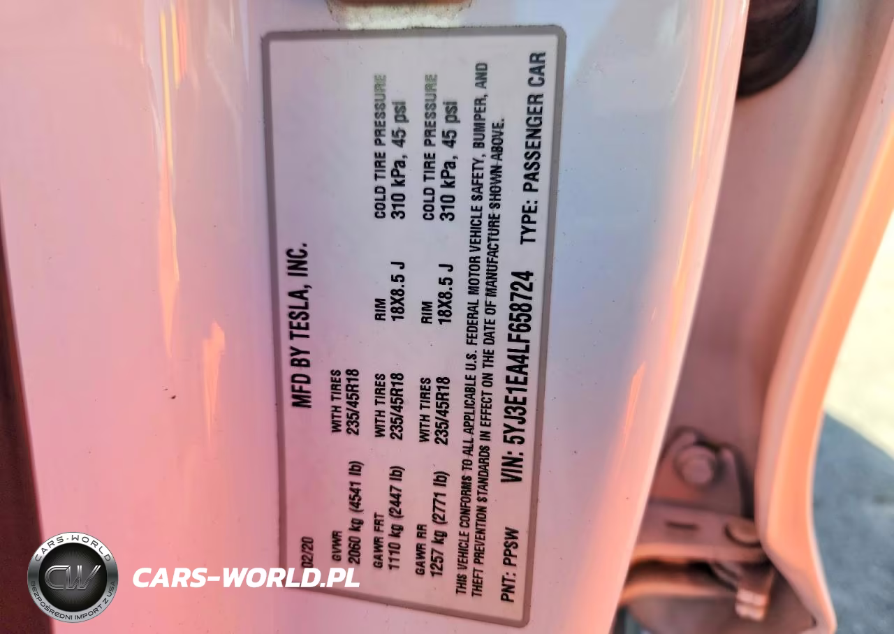 2020 Tesla Model 3 VIN:5YJ3E1EA4LF658724 - 13
