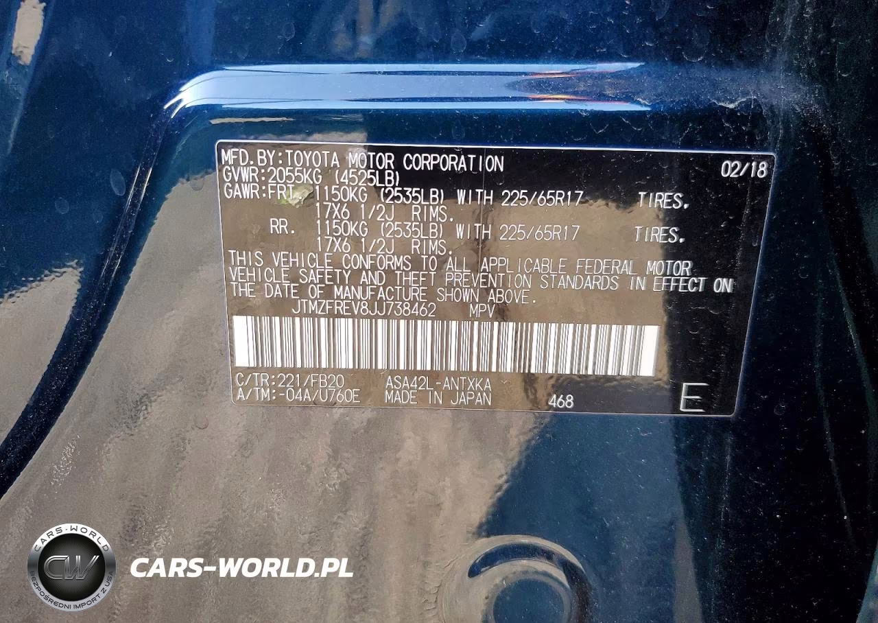 2018 Toyota Rav4 Le VIN:JTMZFREV8JJ738462 - 12