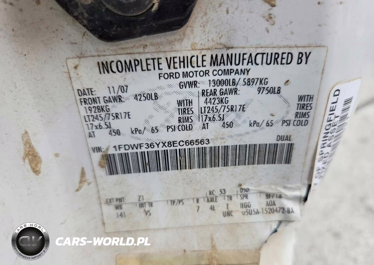 2008 Ford F350 Super Duty VIN:1FDWF36YX8EC66563 - 12