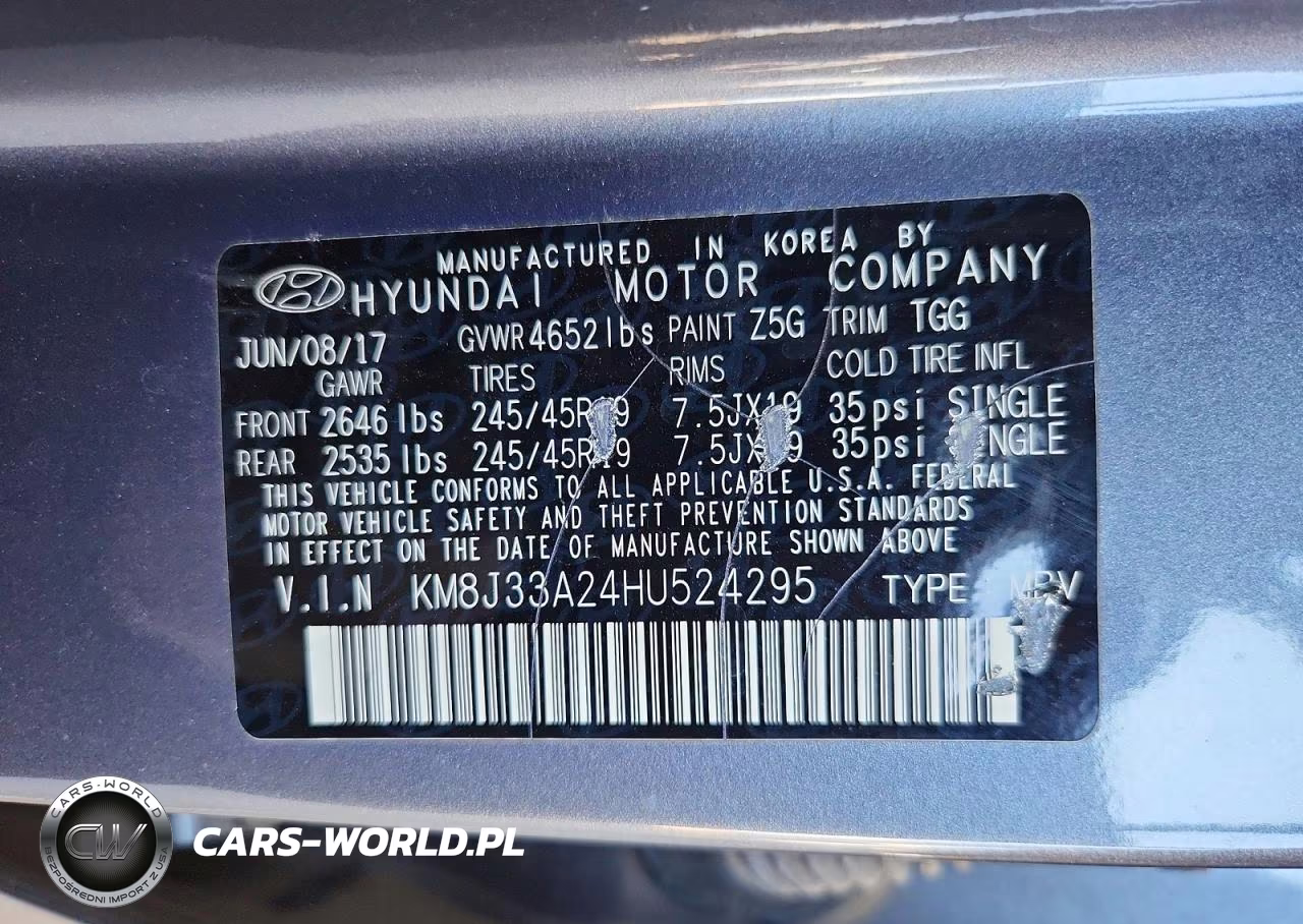 2017 Hyundai Tucson VIN:KM8J33A24HU524295 - 12
