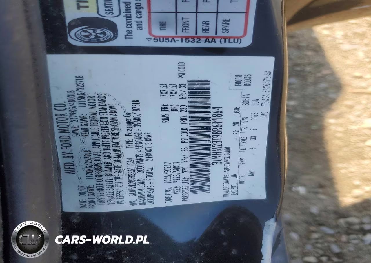 2008 Lincoln Mkz VIN:3LNHM28T98R611864 - 12