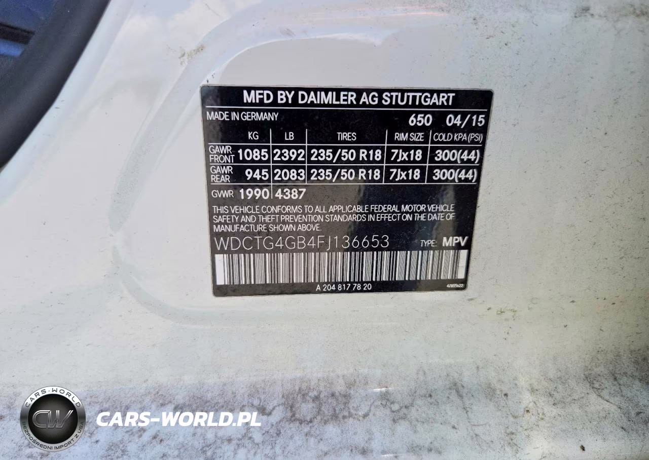 2015 Mercedes-Benz Gla 250 4Matic VIN:WDCTG4GB4FJ136653 - 12