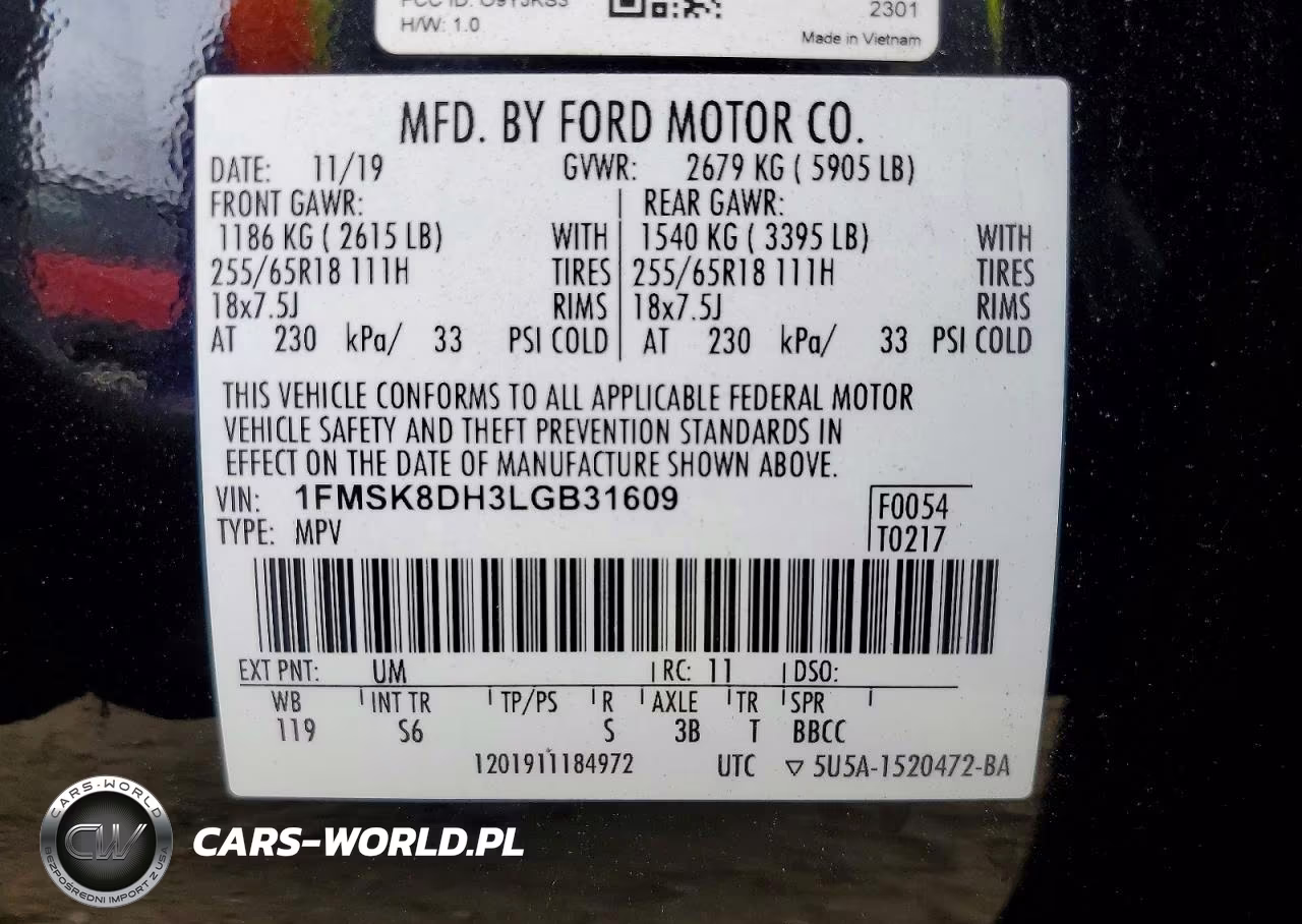 2020 Ford Explorer Xlt VIN:1FMSK8DH3LGB31609 - 13