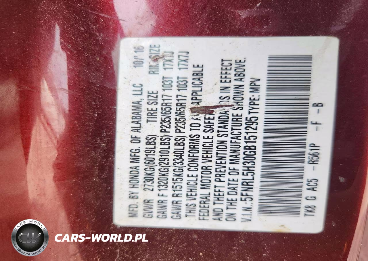 2016 Honda Odyssey Se VIN:5FNRL5H30GB151295 - 13