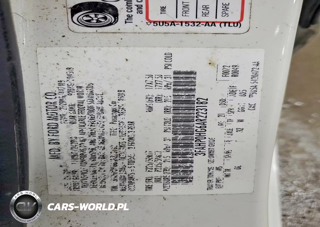 2010 Ford Fusion Se VIN:3FAHP0HG6AR223182 - 12
