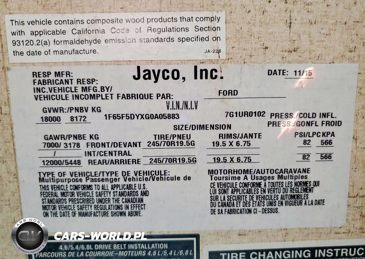 2016 Jayco Precept Rv VIN:1F65F5DYXG0A05883 - 10