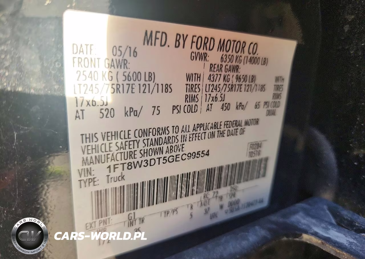 2016 Ford F350 Super Duty VIN:1FT8W3DT5GEC99554 - 13