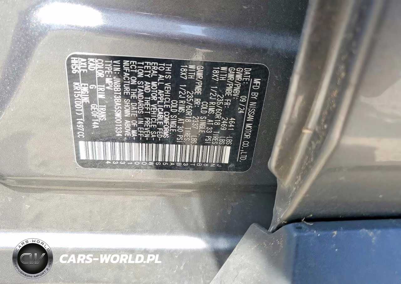 2025 Nissan Rogue Sv VIN:JN8BT3BA5SW001334 - 13