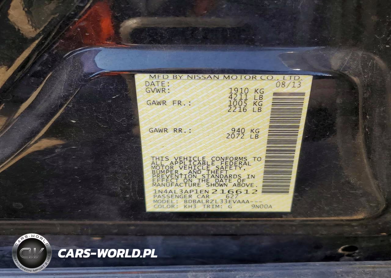 2014 Nissan Altima 2.5 S VIN:1N4AL3AP1EN216612 - 12