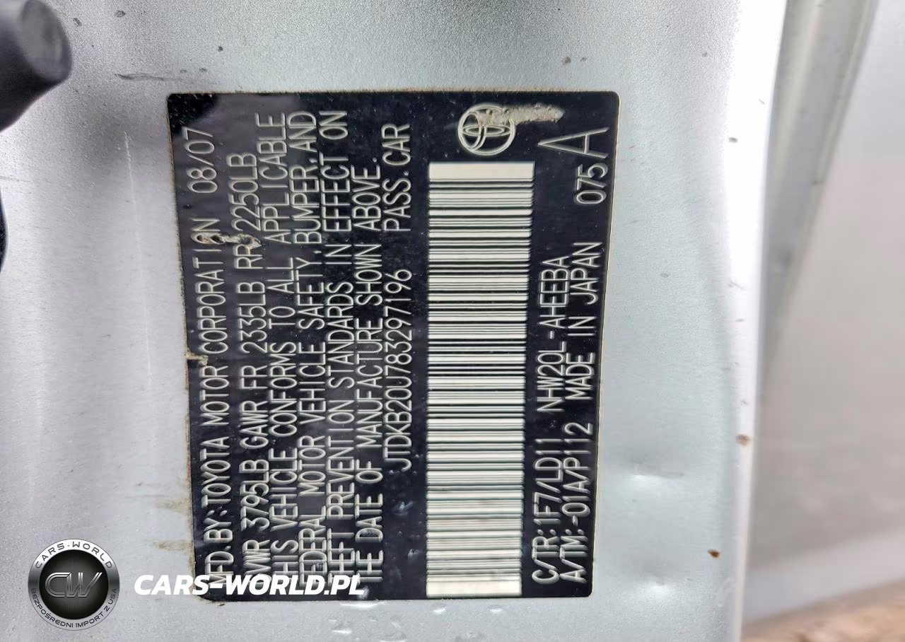 2008 Toyota Prius Base VIN:JTDKB20U783297196 - 13