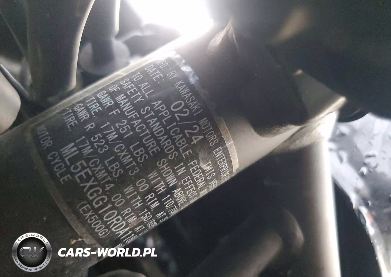 2024 Kawasaki Ex500 VIN:ML5EXGG10RDA11804 - 9