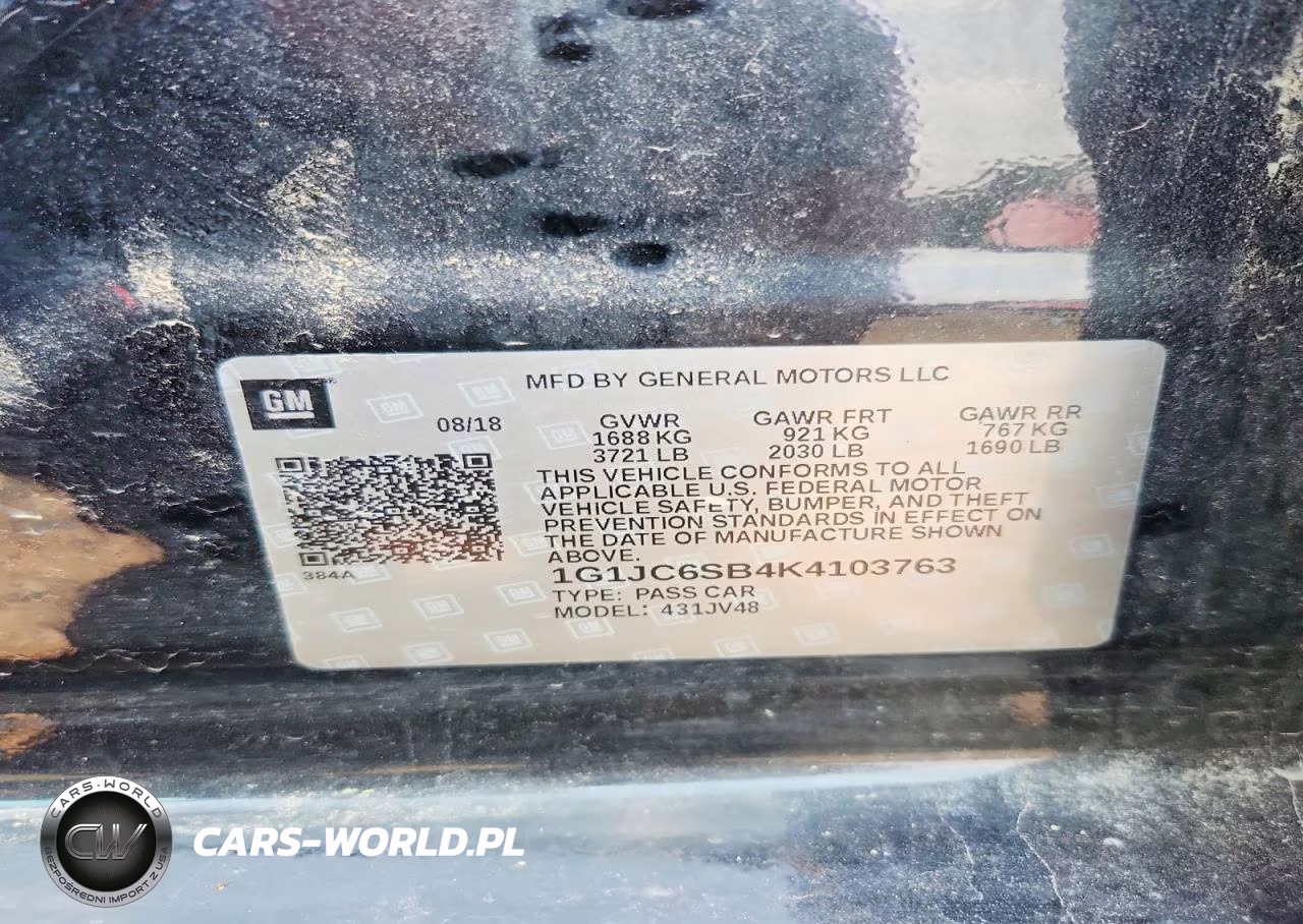2019 Chevrolet Sonic Lt VIN:1G1JC6SB4K4103763 - 12