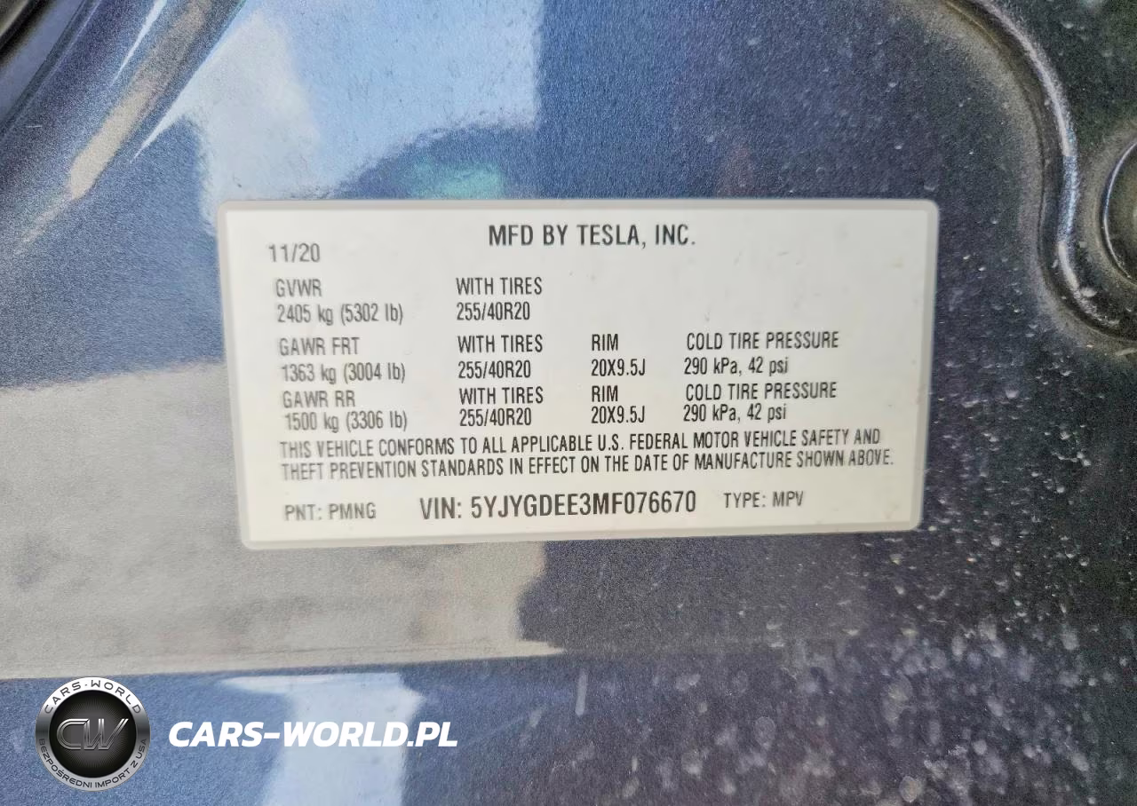 2021 Tesla Model Y VIN:5YJYGDEE3MF076670 - 12