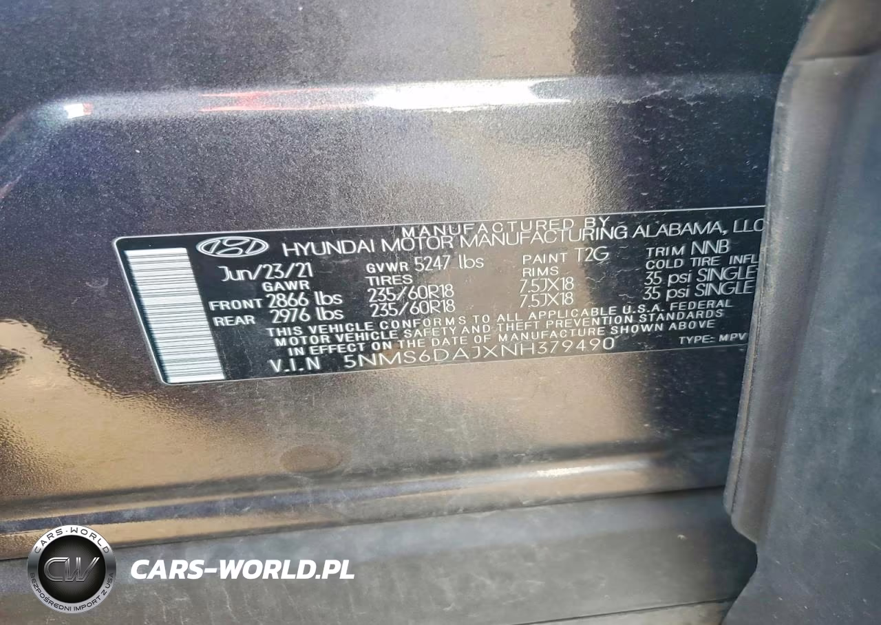 2022 Hyundai Santa Fe Sel VIN:5NMS6DAJXNH379490 - 13