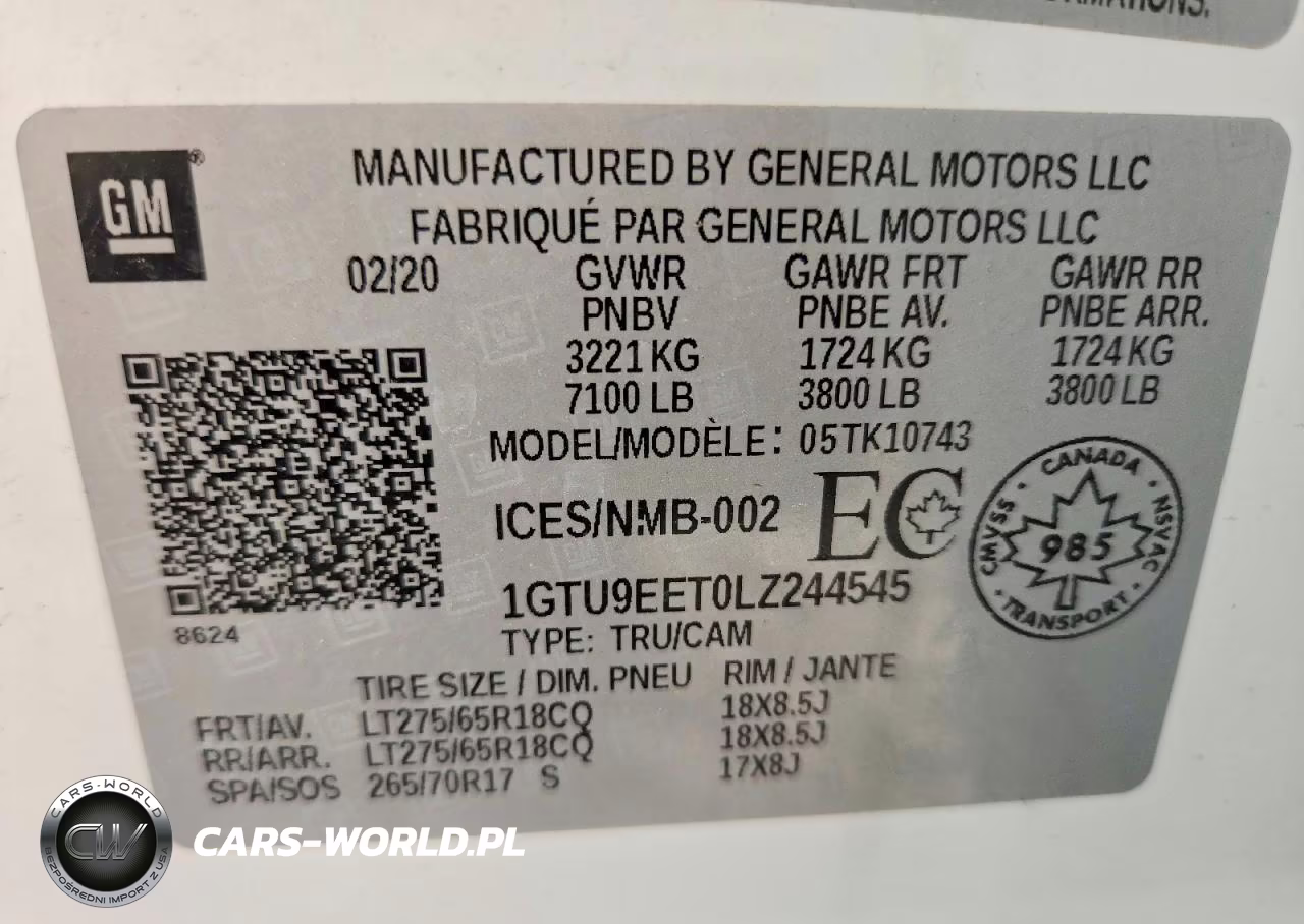 2020 GMC Sierra K1500 At4 VIN:1GTU9EET0LZ244545 - 12