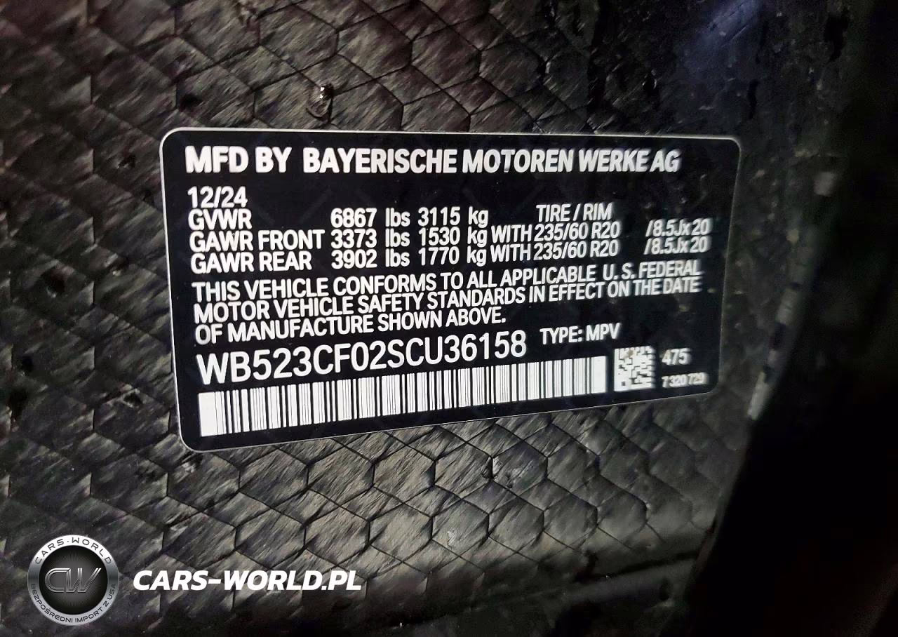 2025 BMW Ix xDrive50 VIN:WB523CF02SCU36158 - 12