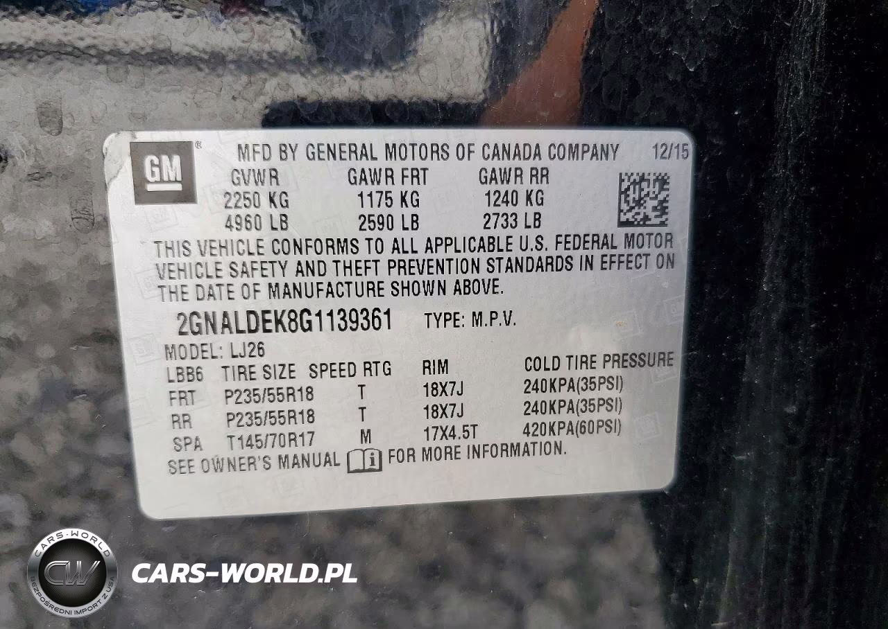 2016 Chevrolet Equinox Ltz VIN:2GNALDEK8G1139361 - 12