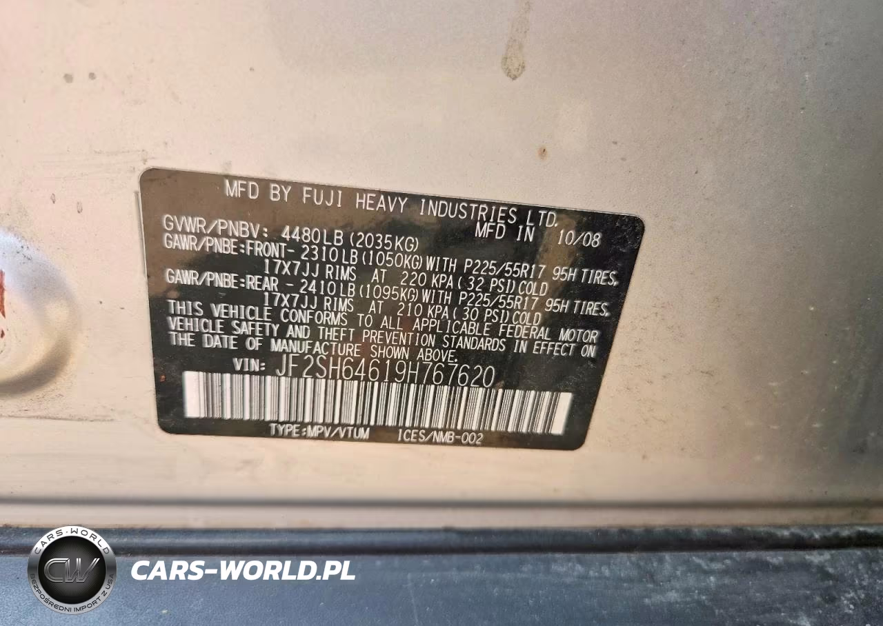 2009 Subaru Forester 2.5X Limited VIN:JF2SH64619H767620 - 12